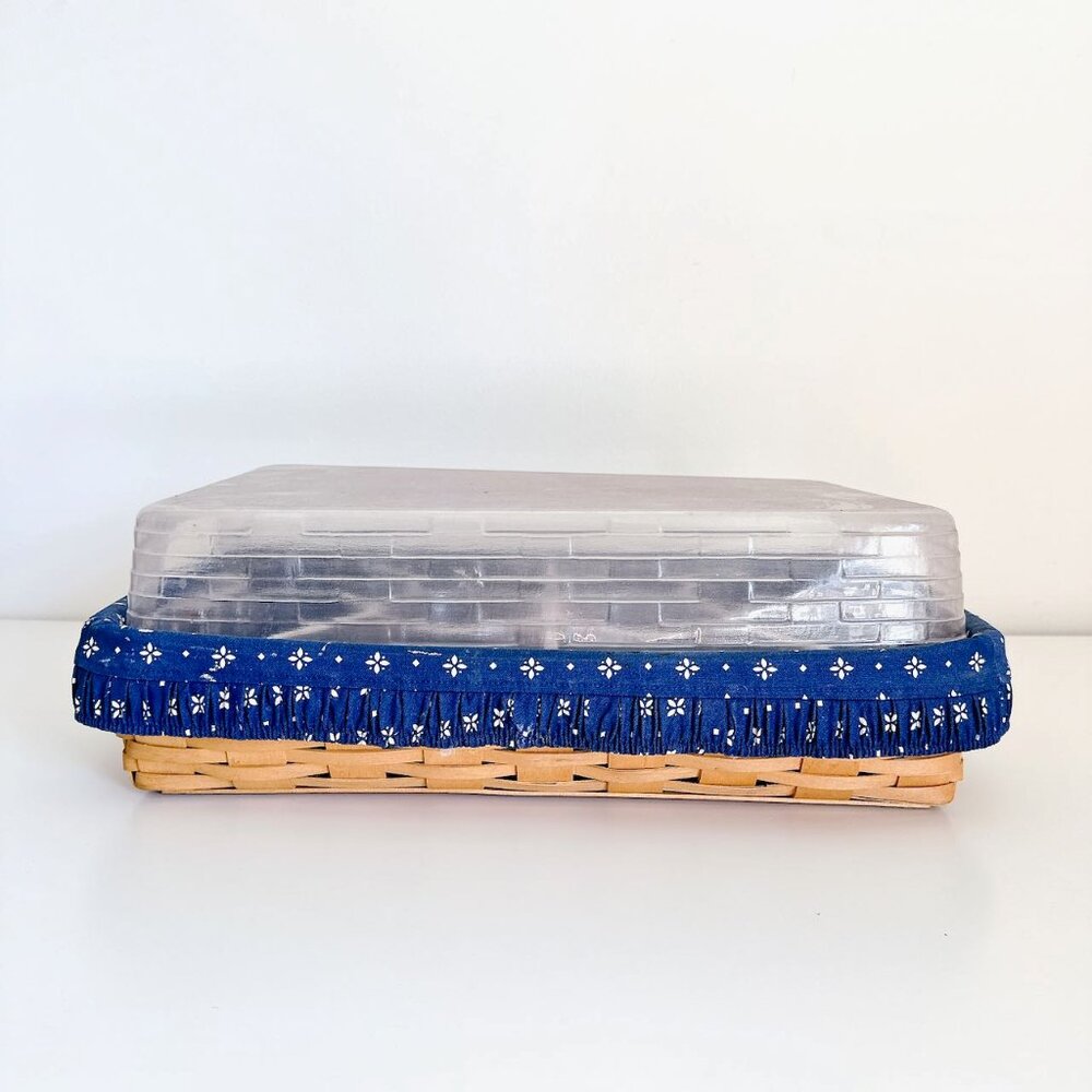 1998 LONGABERGER HOSTESS SERVING BASKET 19" X 15" X 7" 10 WAY DIVIDER TRAY
